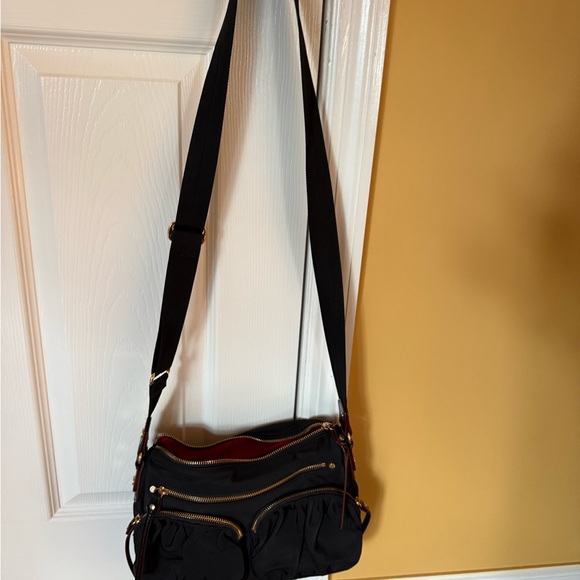 MZ Wallace Black Crossbody Bag with Gold Zippers - Picture 2 of 8